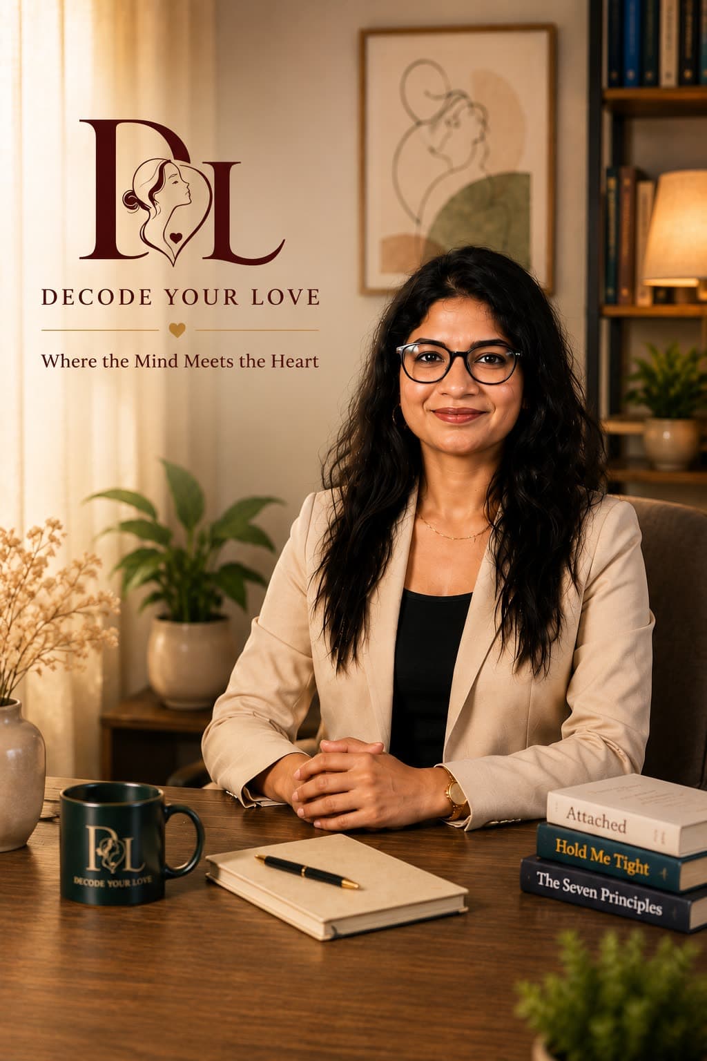 Priya Ashok at her desk